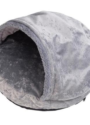 Лежак-норка cover plush gray3 фото