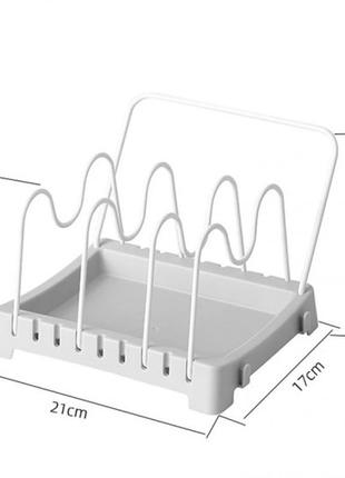 Подставка-сушка для крышек, тарелок с держателем полотенец2 фото