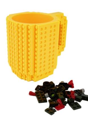 Кружка lego брендовая 350мл yellow