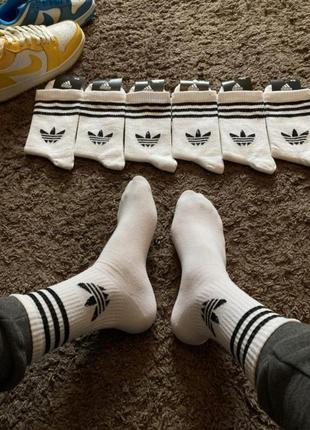 Високі білі спортивні шкарпетки з логотипом adidas