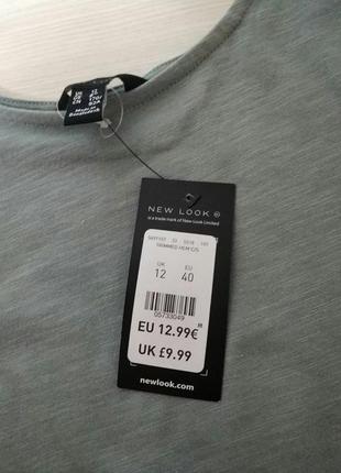 Натуральна блуза блузка футболка майка вишивка прошва решільє бренд new look, р.126 фото