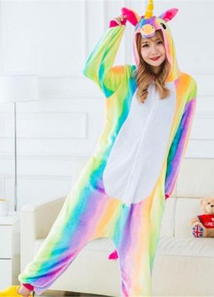 Пижама кигуруми радужный единорог l2 фото