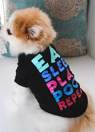 Футболка для собак і котів чорна s