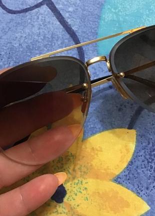 Стильные очки от солнца авиаторы коричневые2 фото