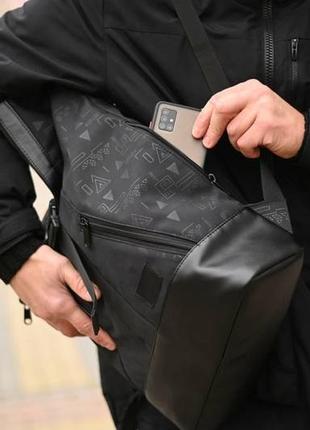 Рюкзак - ролл мужской черный. стильный городской рюкзак rolltop роллтоп5 фото