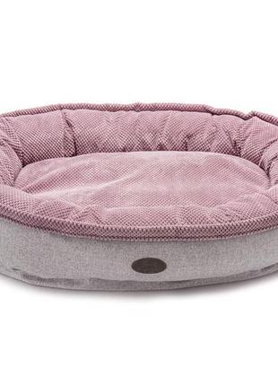 Овальний лежак donut soft touch pink2 фото