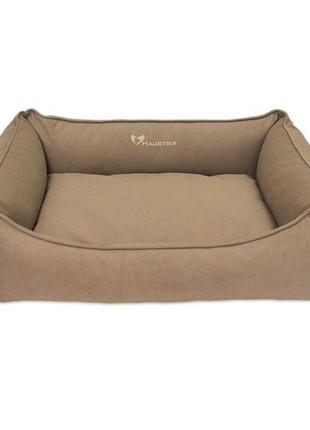 Лежак для собак и кошек sweet dreams velour beige m - 80х55х25см