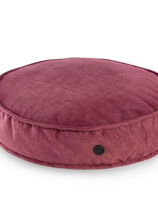 Круглий лежак-подушка для собак та котів memory foam island berry