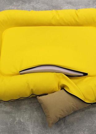 Лежак для собак ponton lemon екошкіра вологостійкий l - 100х70х15см4 фото