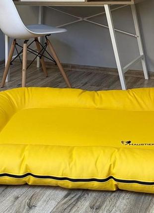 Лежак для собак ponton lemon екошкіра вологостійкий l - 100х70х15см