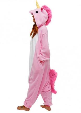Пижама кигуруми единорог (розовый) м рост 150-160см2 фото