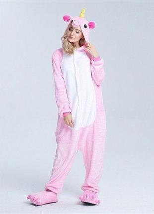 Пижама кигуруми единорог (розовый) м рост 150-160см3 фото