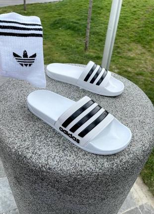 Тапки от adidas носки в подарок2 фото