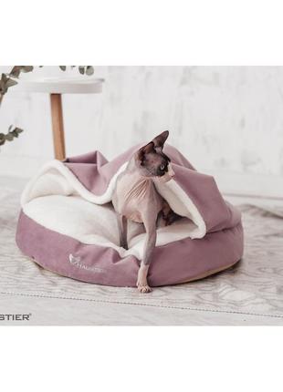 Лежак для собак и котов lounge powder 60x60х9см6 фото