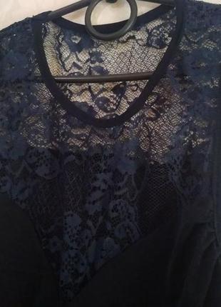 Платье чёрное с гипюром (нарядное)