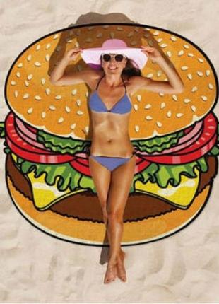 Пляжный коврик hamburger 143см