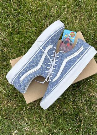 Нові жіночі кеди vans classic old skool blue\white5 фото