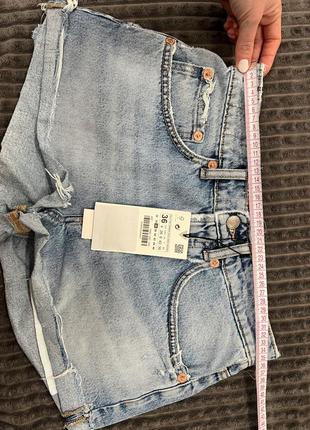 Женские джинсовые шорты zara зара 36 размер s9 фото
