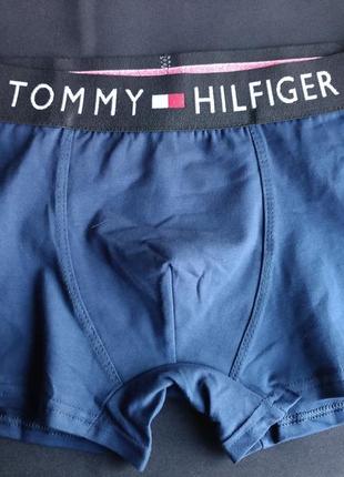 Модные мужские синие трусы боксеры tommy hilfiger - трусы для парня