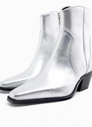Новые кожаные сапоги зара zara 38 размер
