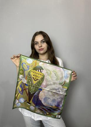 Хустка жіноча "сокіл сидить" 50х50 см modna kazka mknch100623-4