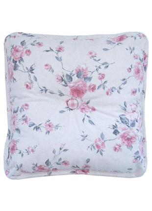 Декоративная подушка с пуговкой bella розы