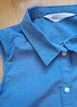 Кроп топ сорочка з легкого джинсу2 фото