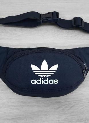 Cумка-бананка чорна 32 см адідас