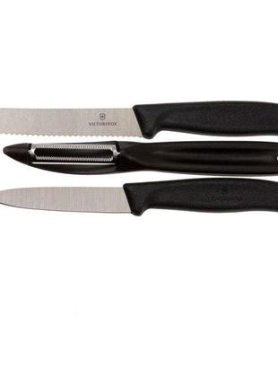 Кухонний набір victorinox swissclassic paring set with peeler, 3 предмети (vx67113.31)2 фото