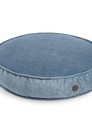 Круглый лежак-подушка для собак и котов memory foam island denim