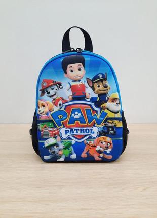 Дошкольный детский рюкзак синий щенячий патруль все щенки paw patrol 3-6 лет