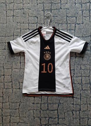 Домашняя игровая футболка сборной ниндзя 22/23 9-10 лет  ⁇  germany home jersey adidas hf14671 фото
