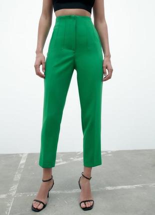 Брюки с высокой талией zara