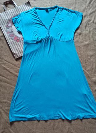 Платье сарафан бирюзовый плетение коса