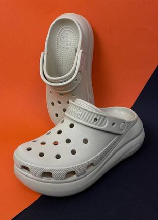 Новинка женские кроксы crocs classic crush bone все размеры в наличии1 фото