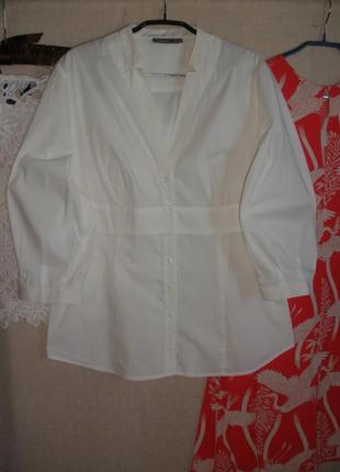 Белая офисная блузка блуза рубашка