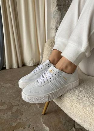 Кроссовки ad samba triple white