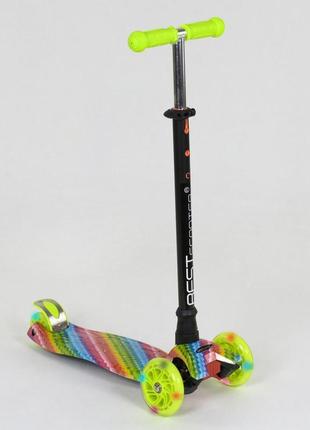 Дитячий триколісний самокат best scooter maxi 1335, світло коліс
