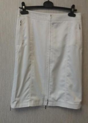 Спідниця біла атласна