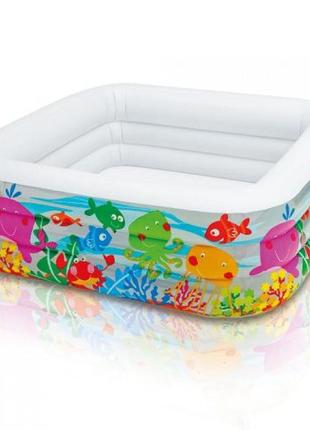 Надувной бассейн детский intex 57471 аквариум, 159 х 50 см