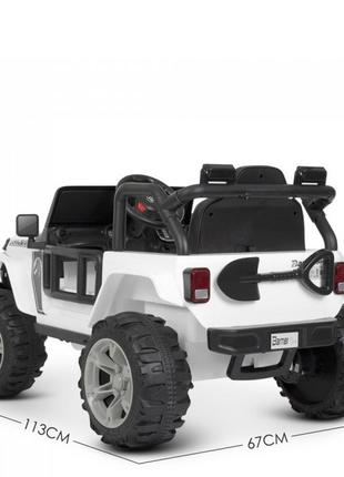 Детский электромобиль джип jeep  с колесами eva,кожаное сиденье6 фото