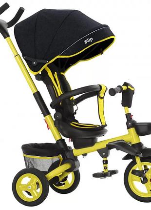 Трехколесный велосипед tilly  flip t-390 желтый,надувные колеса,складной,поворотное сиденье