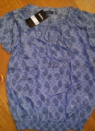 Нова блуза топ janina із зав'язками та мереживом розмір м
