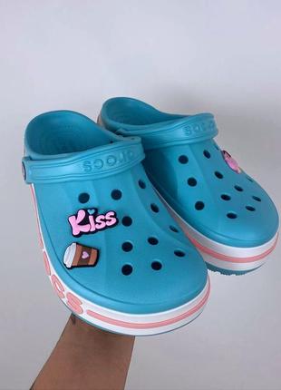 Женские кроксы сабо bayaband ice blue mellon голубые original