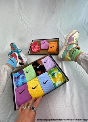 Набор мужские носки nike stay cool 6 пар 41-45 color высокие цветные демисезонные носочки найк premium8 фото