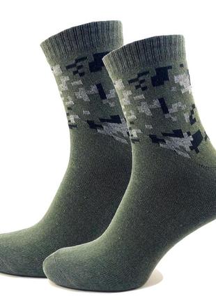 Демисезонные камуфляжные носки зсу 41-45 хаки пиксель летние армейские носочки1 фото