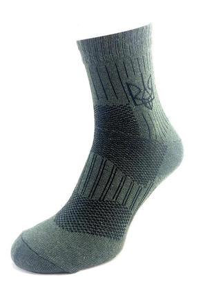 Упаковка летние тактические носки зсу 10 пар 41-45 хаки тризуб военные носочки армейские2 фото