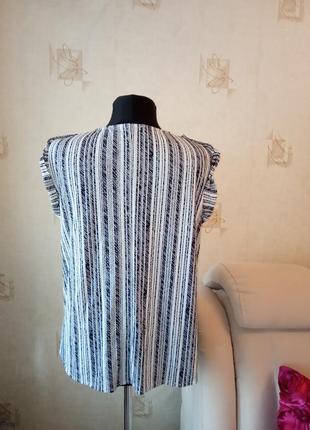 Стройнящая трикотажная блуза, полоска5 фото