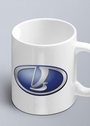Чашка с принтом авто логотип  lada  (02010102002)1 фото