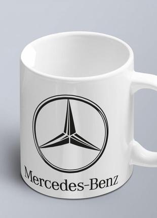 Чашка  з принтом авто логотип mercedes benz  (02010102008)